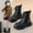 Black, variant on Piuwrlz Girls Ankle Boots Beige Kids Winter Shoes Beige Size 29