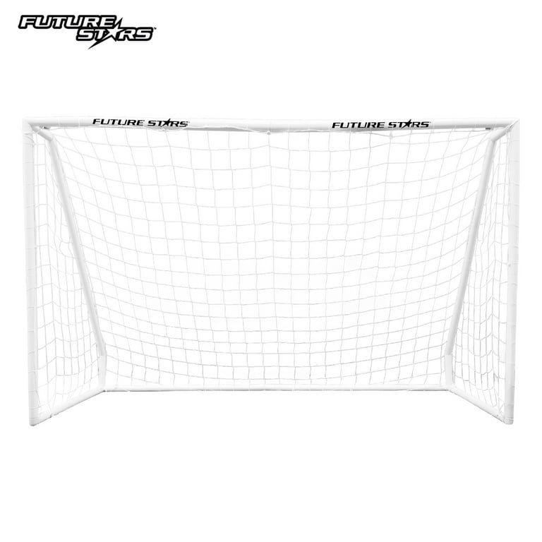 Future Stars 8ft Soccer Goal Combo Set with Shooter Tutor, Official Size 5  Soccer Ball and Pump with Pin 