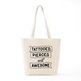 thumbnail image 6 of CafePress - Tattooed Pierced And Awesome Tote Bag - Unisex Canvas Tote Bag, Beige, 1-Piece, 6 of 7