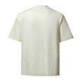 thumbnail image 4 of Blusas y camisas de manga corta y cuello redondo para hombre, blusas casuales de color liso con cuello redondo y mangas cortas para hombre., 4 of 4