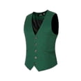 thumbnail image 1 of Men's V-neck Suit Vest Cotton Slim Four Seasons Vest, 1 of 2