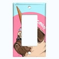 thumbnail image 5 of Metal Light Switch Plate Cover Ice Cream Pug Unicorn DOG050, 5 of 13