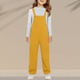 thumbnail image 5 of Mercatoo Boy's Girl's Straight Leg Jumpsuit Loose Fit Casual Bib Overalls Sleeveless Multi Color Kid's Toddlers with Pockets Overalls, 5 of 6