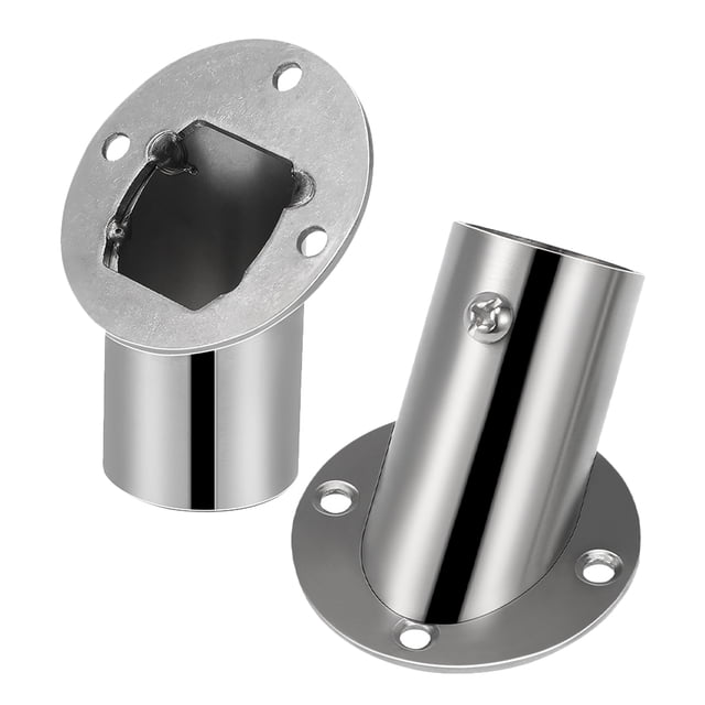 unbranded 2Ud Soporte Para Barra De Closet De Acero Inoxidable Ajustable Para Cortinas Pesadas Plata