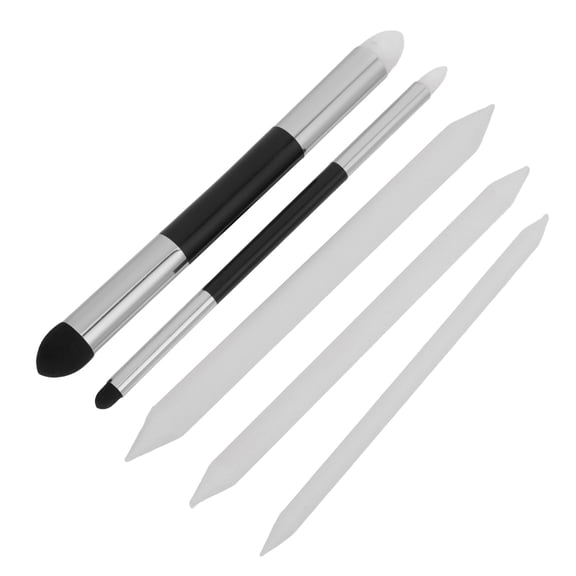 LOLIPPYY 5Pcs Washable Reusable Double Headed Blending Sponge Pen Set Assorted Colors for Drawing and Sketching