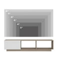thumbnail image 3 of MinimaDecor Lepando 71 in TV Stand for TVs up to 70", Wood, White and Oak Finish, 3 of 8