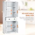 thumbnail image 6 of HOMCOM 72" Farmhouse Kitchen Pantry Cabinet with Drawer, Distressed White, 6 of 9