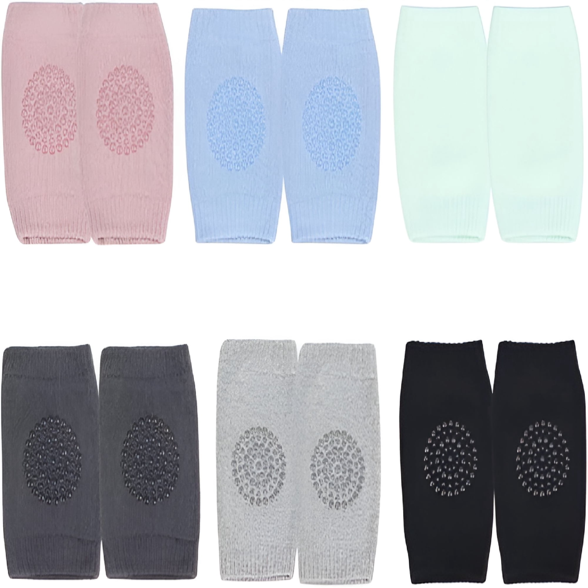 BESTSKY 2026 New Baby Crawling Knee Pads,6 Pairs Non-Slip Knee Protectors for Infants&Toddlers 6-24 Months,Soft&Breathable Baby Knee Pads