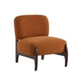 thumbnail image 6 of 25.5" Lounge Chair With Solid Wood - Orange Boucle Fabric Comfortable For Home (living Room, Bedroom, Office Modern Spacious Seating Relaxation In Living, 6 of 6