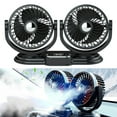 thumbnail image 6 of 1pc 360 degree Rotation 2Speed Cooling Cooler USB 5V 12V 24V Double Head Car Fan, 6 of 8