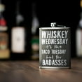 thumbnail image 3 of American Art Decor Whiskey Wednesday Stainless Steel 8 oz Liquor Flask - 5.5" x 4" x 1.25", 3 of 6
