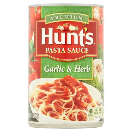 (3 Pack) Hunt's Garlic & Herb Pasta Sauce, 24 oz (Best Canned Tomatoes For Pizza Sauce)