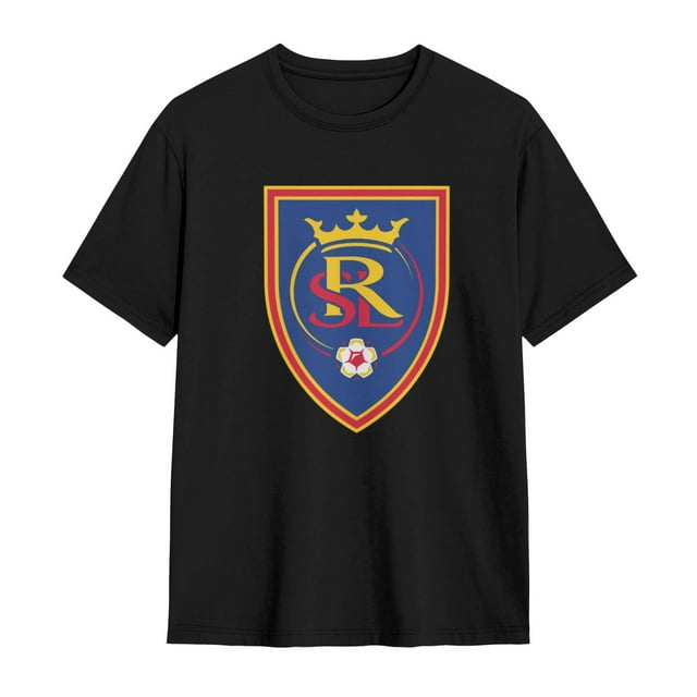 Real Salt Lake T-Shirt Basique à Manches Courtes en Coton pour Homme Usage Quotidien
