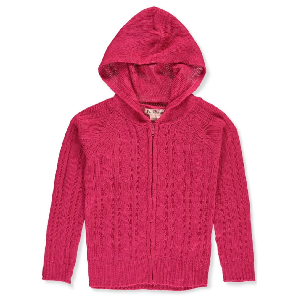 Pink Angel Pink Angel Girls Cable Knit ZipUp Sweater, Sizes 416