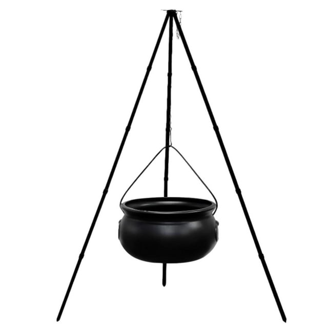 Trípode de caldero de de Halloween con , tazón para servir dulces, trípode de Metal para decoración exterior del hogar, multiusos Estilo A