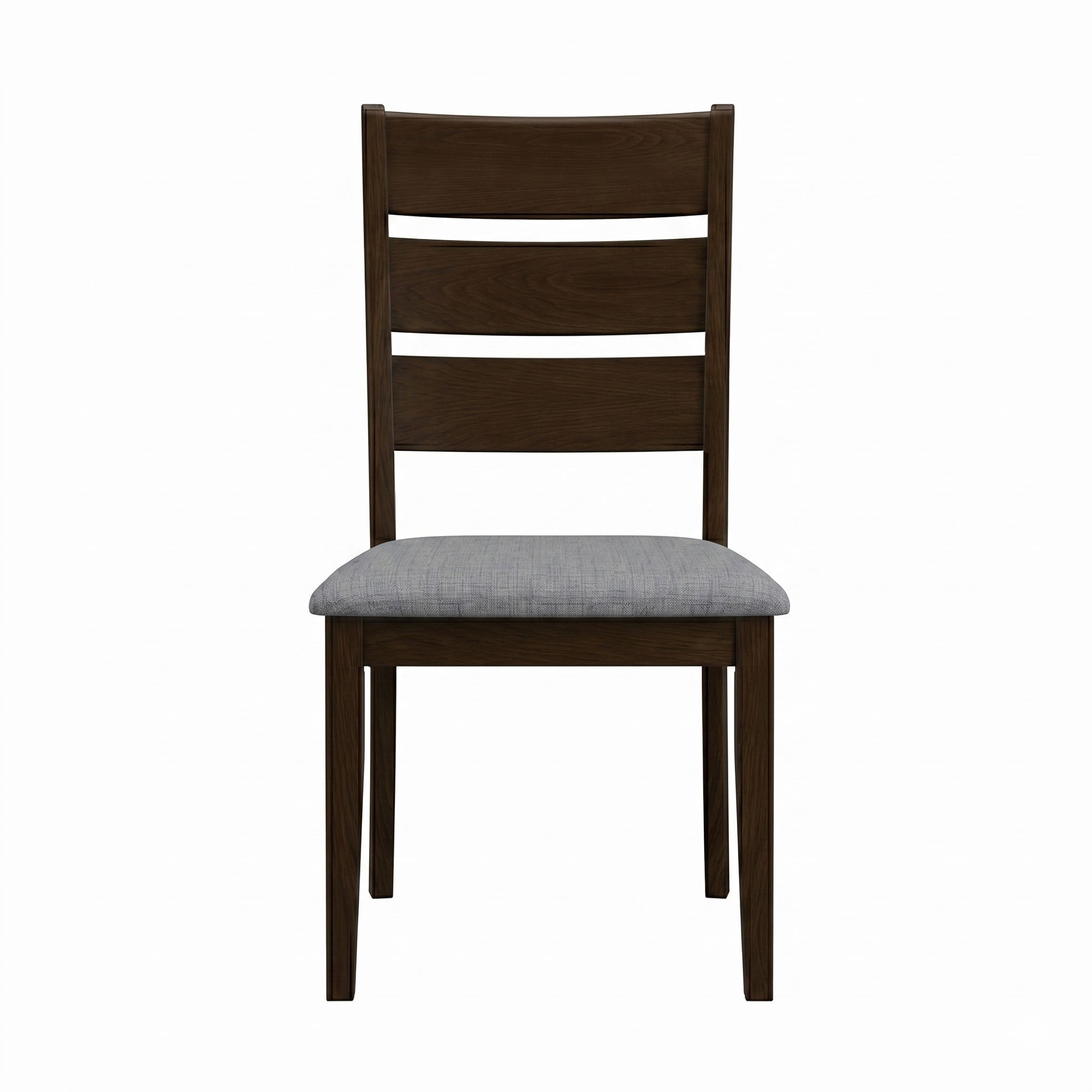 Home Design Talon 7-Piece Dining Set, Rectangular Table with Ladder-Back Cushioned Chairs, Trestle Base, Traditional, Brown