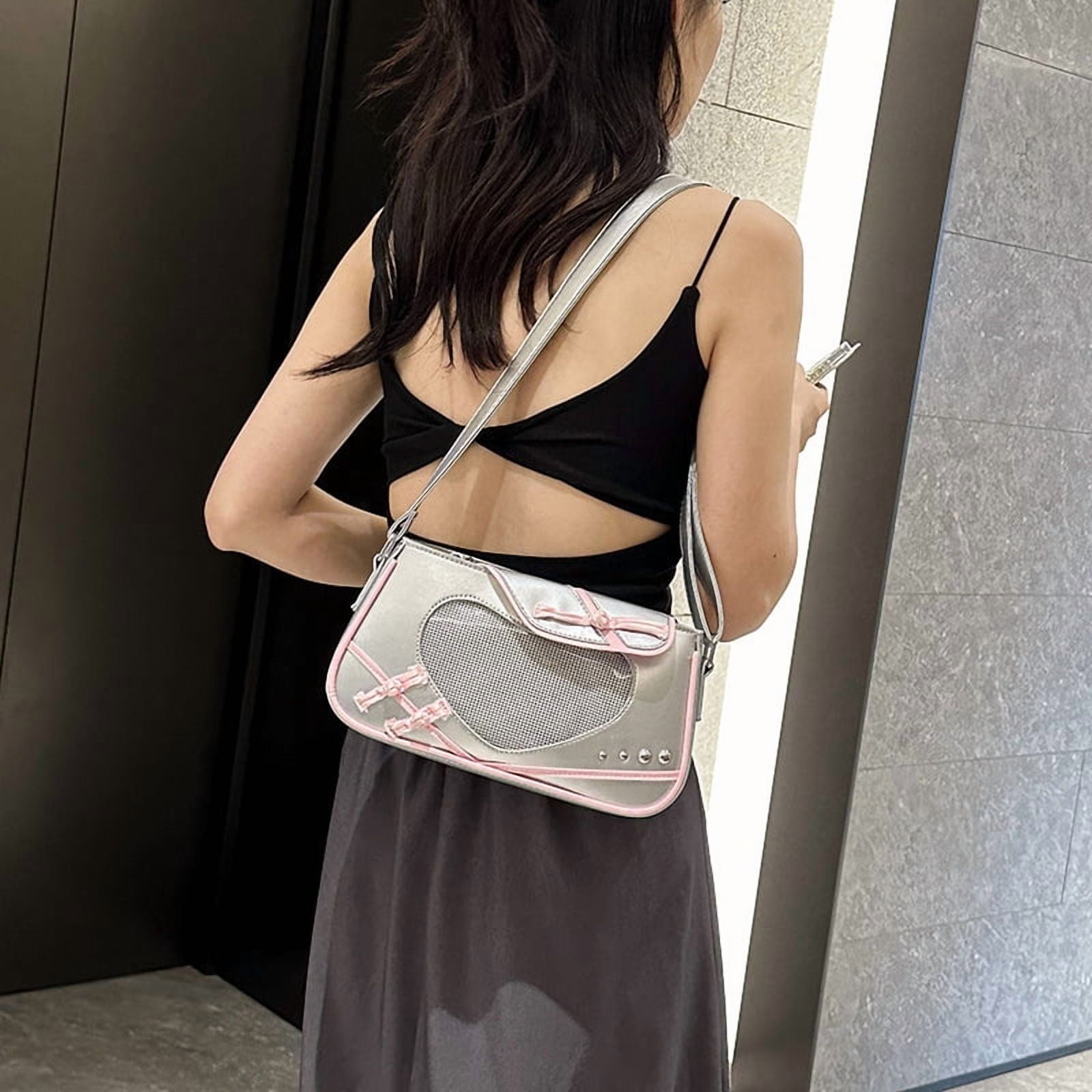 Baguery Fairycore Ita Bag - Y2K Aesthetic Anime Crossbody Bag (5.9×10.6×2.8in) Small Capacity Casual Shoulder Bag with Tassels​