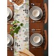 thumbnail image 4 of St Patrick''s Day Dining Table Runner, Spring Shamrock Clover Leaves Dresser Scarves Black White Plaid Farmhouse Coffe Table Runners ​Linen Burlap for Kitchen Decor, 4 of 6