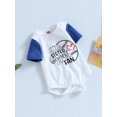 thumbnail image 3 of Bagilaanoe Newborn Baby Girl Rompers Letter Print Short Sleeve Bodysuits 3M 6M 12M 18M 24M Infant Casual One Piece Short Jumpsuit, 3 of 8