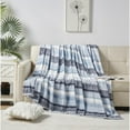 thumbnail image 2 of Plazatex Anissa Printed Luxurious Ultra Soft Lightweight Bed Blanket 102" x 90" Multicolor, 2 of 5
