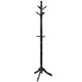thumbnail image 1 of Costway Coat Rack Wooden Hall Tree 2 Adjustable Height w/ 9 Hooks Black, 1 of 8