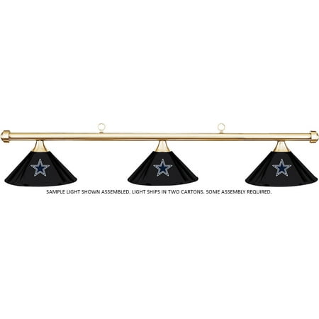 

NFL Dallas Cowboys Black Metal Shade & Brass Bar Billiard Pool Table Light