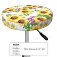 thumbnail image 4 of Bingfone Sunflowers Padded Round Bar Stool Cover Cushion with Elastic Fabric Round Chair Seat - Sunflowers, 4 of 7