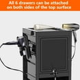 thumbnail image 3 of EastVita Salon Trolley Cart,Lockable Rolling SPA Storage Trolley with Wheels,6 Trays & Tool Holders,Beauty Salon Station Cart,Black, 3 of 7
