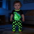 thumbnail image 2 of HAYIMI Toddler Boys Girls Short Sleeve Dinosaur Prints O-Neck Tops T Shirt Pants Casual Kids Outfit Sets Breathable Clothes Sets, 2 of 8
