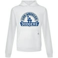 thumbnail image 2 of Men's Levelwear White Los Angeles Dodgers Relay Banner Arch Pullover Hoodie, 2 of 3
