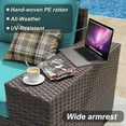 thumbnail image 2 of ALAULM 12 Piece Patio Furniture Set,Wicker Rattan Outdoor Sectional Sofa Set with Coffee Table&Thicken Blue Cushions, 2 of 8