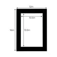 thumbnail image 3 of Black Suede Acid Free 12x16 Picture Frame Mats with White Core Bevel Cut for 11x14 Pictures - Fits, 3 of 3