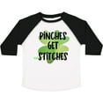 thumbnail image 3 of Inktastic St. Patrick's Day Pinches Get Stitches Shamrocks Boys or Girls Toddler T-Shirt, 3 of 5