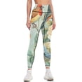 thumbnail image 3 of Vintage Flower High Waisted Leggings for Women Regular & Plus - No See Through Tummy Control Cycling Workout Yoga Pants without Pockets L, 3 of 6