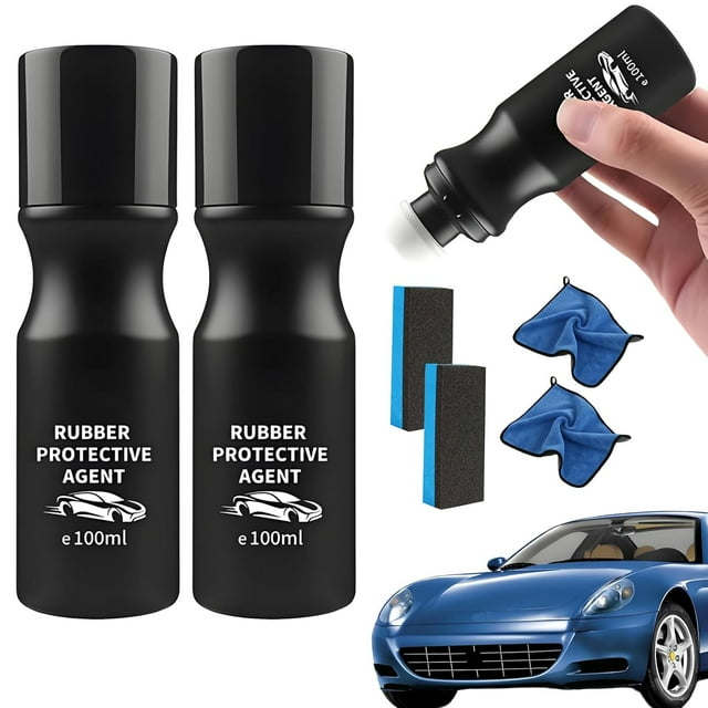Car Rubber Seal Protectant, Rubber Seal Conditioner, Dry Lubricant for Windows, Use On Car Door Seals, Window Seals, Trunk Seals, Prevents Cracking and Drying (2)