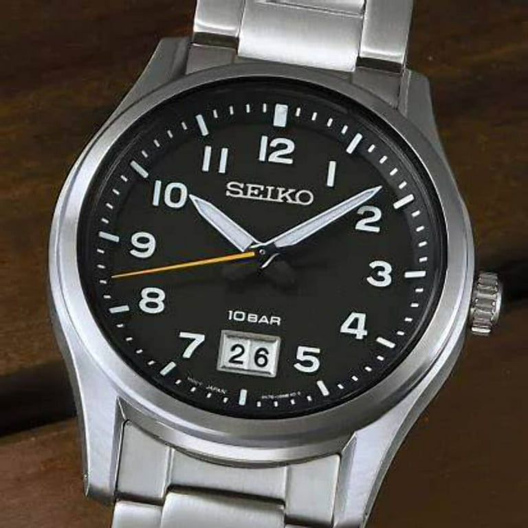 Seiko Classic Quartz Black Dial Men's Watch SUR569P1 - Walmart.com