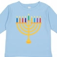 thumbnail image 4 of Inktastic Hanukkah Menorah Candles Boys or Girls Long Sleeve Toddler T-Shirt, 4 of 5