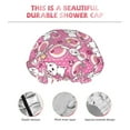 thumbnail image 5 of Kdxio Cute Rabbit Print Shower Cap for Women,Elastic and Reusable,Double Waterproof Layers Bathing Hat, 5 of 9
