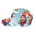 thumbnail image 4 of Super Mario Gorra de Béisbol para Hombres, Mujeres y Niños, Gorra Clásica de Visera Plana, Gorra Hip Hop Trucker, Snapback Ajustable, 4 of 5