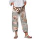 thumbnail image 1 of Pantalones de Verano de Pierna Ancha Moda Suelta Impresa Capris, Pantalones Casuales Cómodos de Piernas Anchas para Uso Al Aire Libre Y en el Hogar, 1 of 5