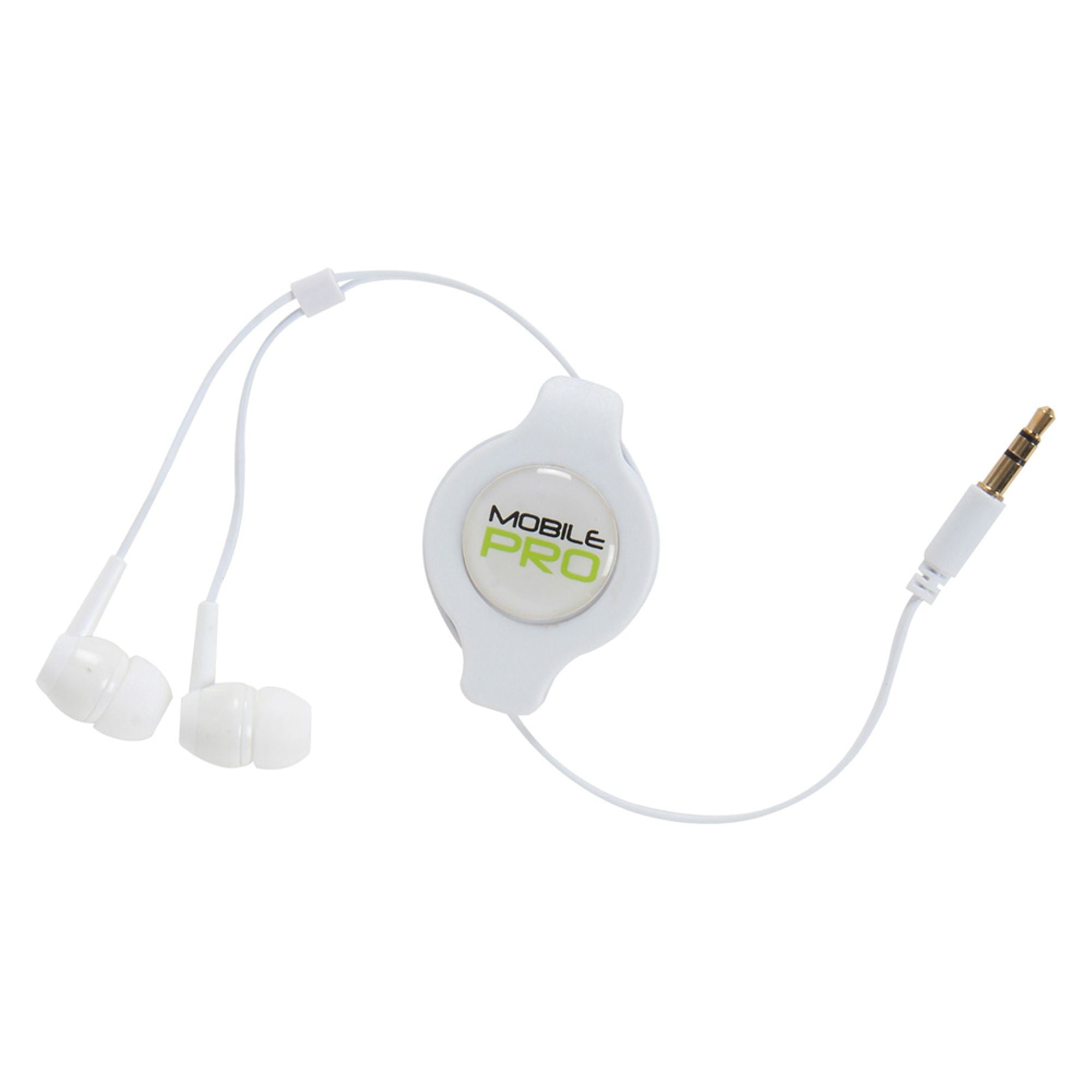 Pilot Electronics CA4213W 3 Foot Retractable Headphones, White