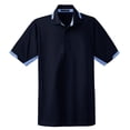 thumbnail image 5 of Port Authority K524 Mens Dry Zone Colorblock Ottoman Polo T-Shirt, Navy & Blue Lake - 4XL, 5 of 6
