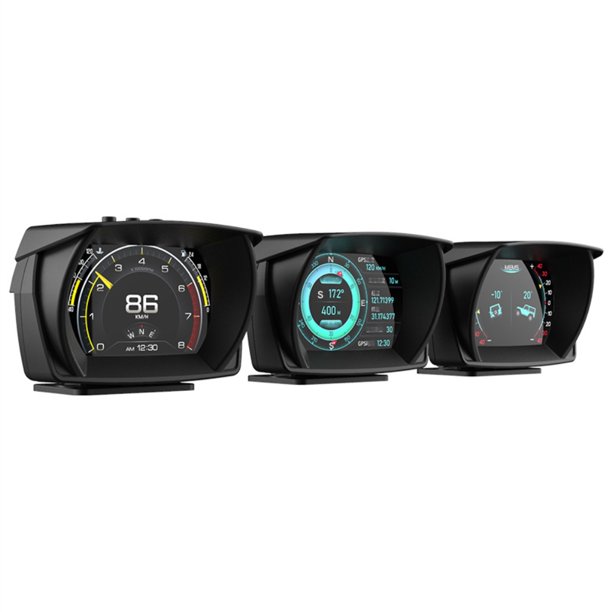 Hud Head Up Display Three Systems Obd2 + Gps + Gradiómetro Smart Gauge Velocímetro Digital Para Automóvil Minnieouse VI011772-00