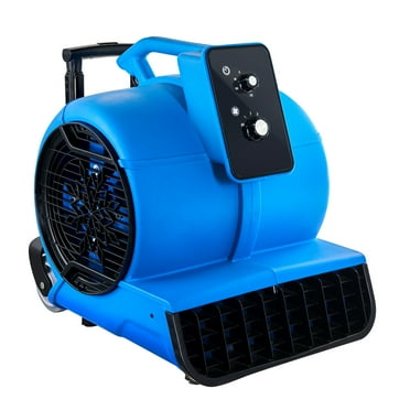 KFFKFF Ground Fan, 1560 RPM 4000 CFM, Ventilation Device for Evaporation and Temperature Reduction, Compact Rug Drying Blower with Trio Airflow Directions, Timer, Trio-Speed Regulation, for Cleaning