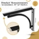 thumbnail image 3 of Balin Designs Soporte de estante negro para estantes de 10""" 12" Paquete de 4 - Soportes de estante de metal resistente - Soportes en L para estantes Fácil de instalar en interiores o exteriores - Ha, 3 of 5