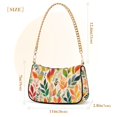 thumbnail image 3 of FORMRS Womens Shoulder Bag with Chain Strap Clutch Purse Cute Tote Handbag, Orange Leaves, 3 of 7