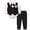 Black, variant on lnmuld Toddler Baby Boys formal Suit Set Gentleman Tuxedo Outfit Dress Shirt Vest & Pants Occasion Wear Size:6-12 Months