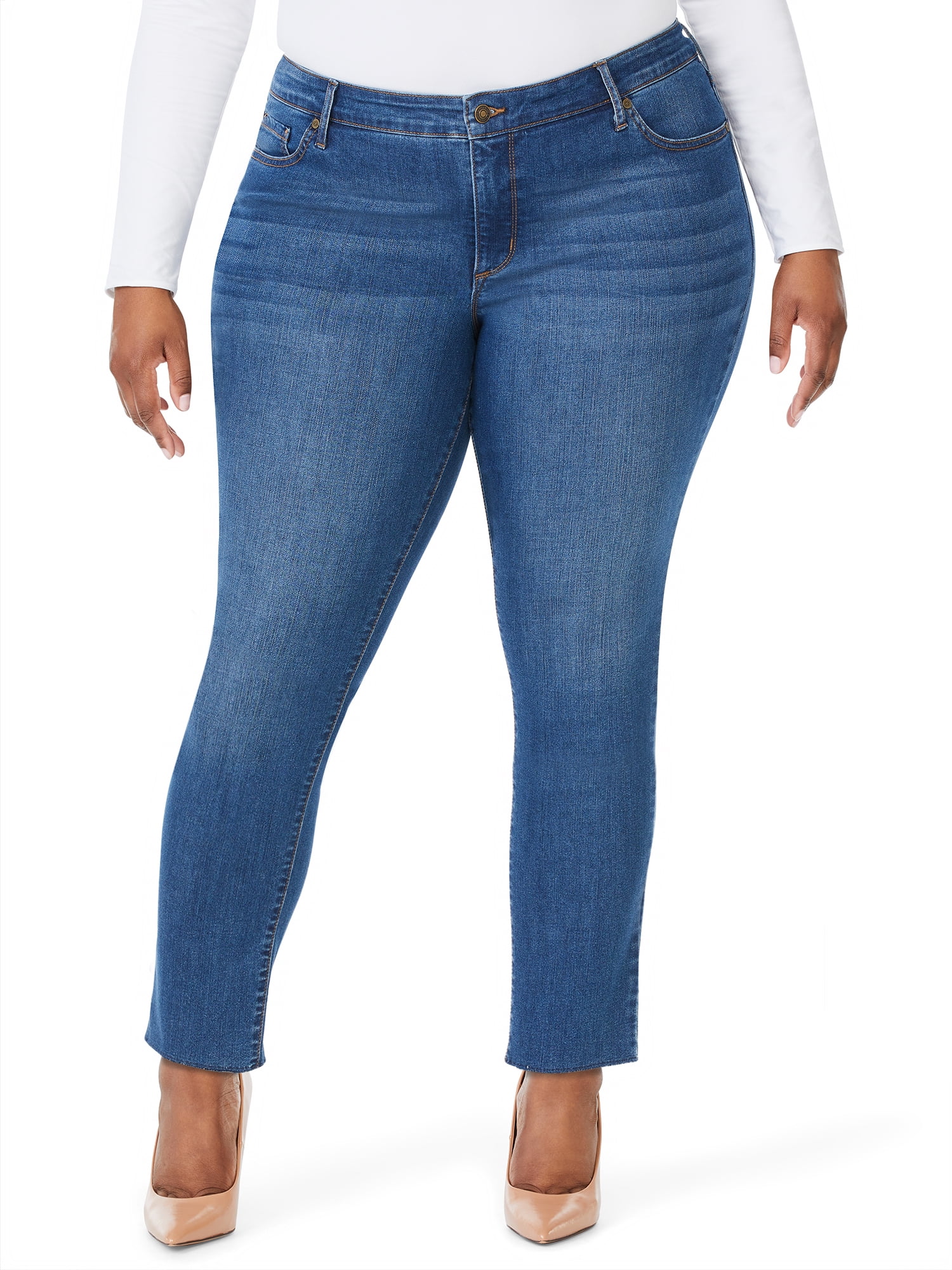 Husk Merchandiser udvikle Sofia Jeans Women's Plus Size Curvy Skinny Mid-Rise Stretch Ankle Jeans -  Walmart.com
