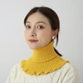 thumbnail image 3 of Zeus Comfortable Stretchy False Collar Knitted Fabric Practical Warm-keeping Neck Guard for Women, 3 of 7