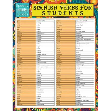 Spanish Verbs For Students Speedy Study Guide - 